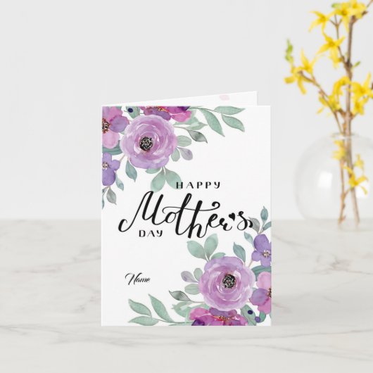 Floral Happy Mother's Day Card カード (黄色い花)
