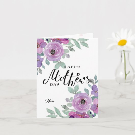 Floral Happy Mother's Day Card カード (小さな植物)