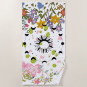 Floral Harmony Design ビーチタオル (正面)