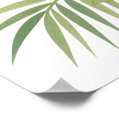 Floral Hawaii Pineapple & Hibiscus Summer Name ポスター (角)