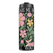 Floral He Leads Me Beside Still Waters タンブラー (正面)