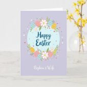 Floral Heart Easter Card カード (黄色い花)