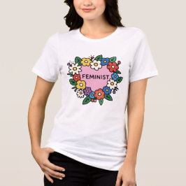 Floral Heart Feminist Tri-Blend Shirt トライブレンドＴシャツ