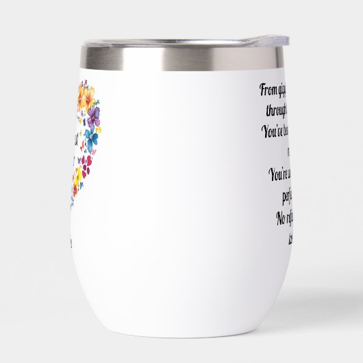 Floral Heart “Greatest Sister Ever” with Poem (左面)