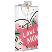 floral Heart "Love U. Mom" flask フラスク (右)