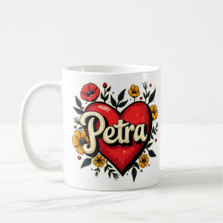 Floral Heart Petra 1 コーヒーマグカップ