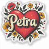 Floral Heart Petra 1 シール (正面)