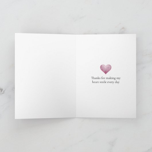 Floral Heart Valentine's Card カード (内部)