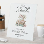 Floral Her Next Chapter Bridal Shower Welcome Sign 台座サイン (インサイチュ)