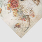 Floral Highland Cow Vintage Illustration Decoupage 薄葉紙 (詳細)