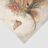 Floral Highland Cow With Wildflowers Decoupage 薄葉紙 (詳細)