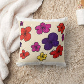 Floral home accent throw pillow クッション (ブランケット)