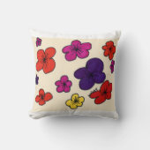 Floral home accent throw pillow クッション (正面)