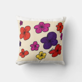 Floral home accent throw pillow クッション