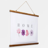 Floral Home Decor with Butterflies 吊り下げ型タペストリー (傾斜あり)