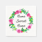 Floral Housewarming スタンダードカクテルナプキン (正面)