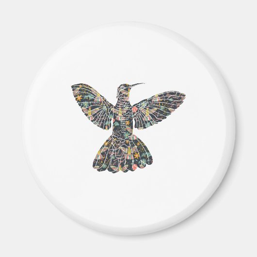 Floral Hummingbird マグネット (正面)