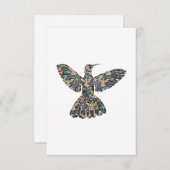 Floral Hummingbird 招待状 (正面/裏面)