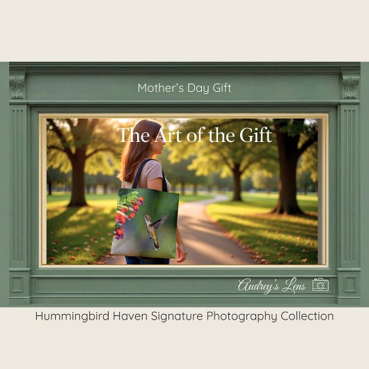 Floral Hummingbird Art Tote Bag Mother's Day Gift トートバッグ