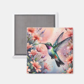 floral hummingbird magnet マグネット (正面/裏面)