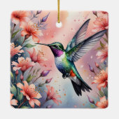 floral hummingbird ornament セラミックオーナメント (裏面)
