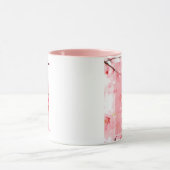 Floral I Initial Mug | Personalized Name & Traits マグカップ (中央)