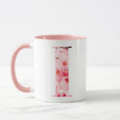 Floral I Initial Mug | Personalized Name & Traits マグカップ (左)