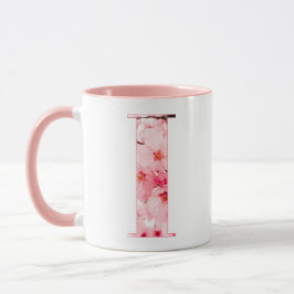 Floral I Initial Mug | Personalized Name & Traits マグカップ