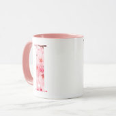 Floral I Initial Mug | Personalized Name & Traits マグカップ (正面左)