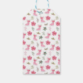 Floral Ice Skate Pink Merry Christmas ギフトタグ (裏面)