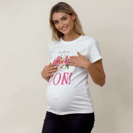 Floral "I'm About to POP!" Baby Shower  Tシャツ