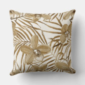 Floral in khaki pattern クッション (裏面)