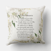 Floral In Loving Memory Memorial Funeral Keepsake クッション (裏面)