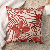 Floral in red pattern クッション (ブランケット)