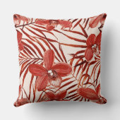 Floral in red pattern クッション (裏面)