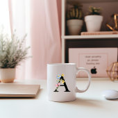 Floral Initial Monogram A Mug コーヒーマグカップ