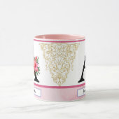 Floral Initial Mug – Letter A Monogram | Personali マグカップ (中央)