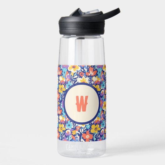 Floral Initial Water Bottle ウォーターボトル (左面)
