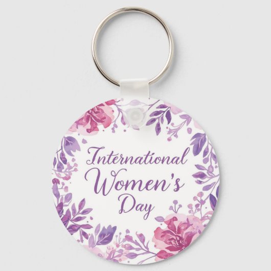 Floral International Women's Day 2026 キーホルダー (正面)