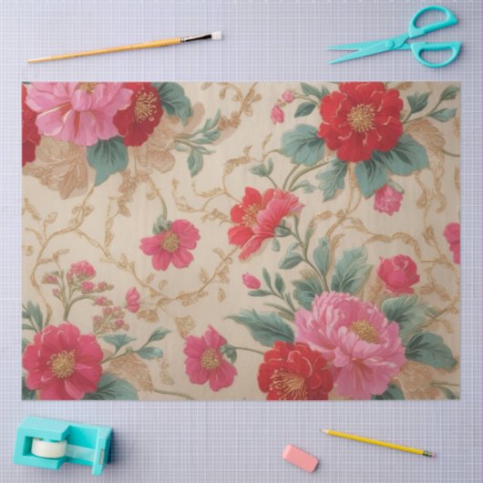 Floral Intricate  薄葉紙 (クラフト)