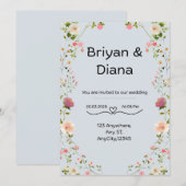Floral Invitation  招待状 (正面/裏面)