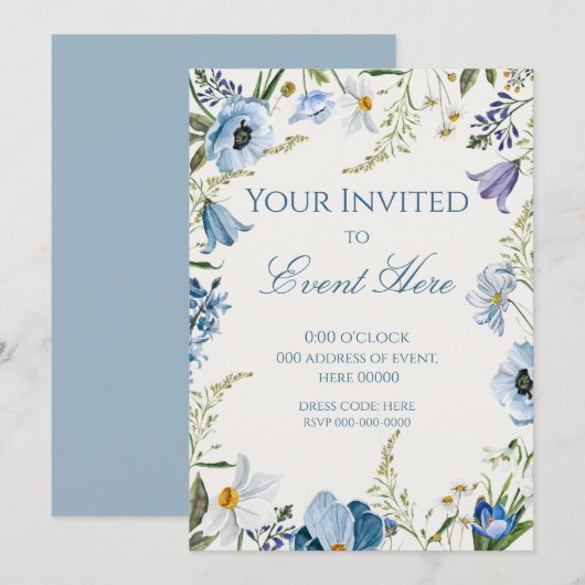 FLORAL INVITATION  招待状 (正面/裏面)