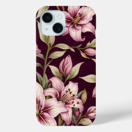 Floral iPhone case iPhone 15ケース