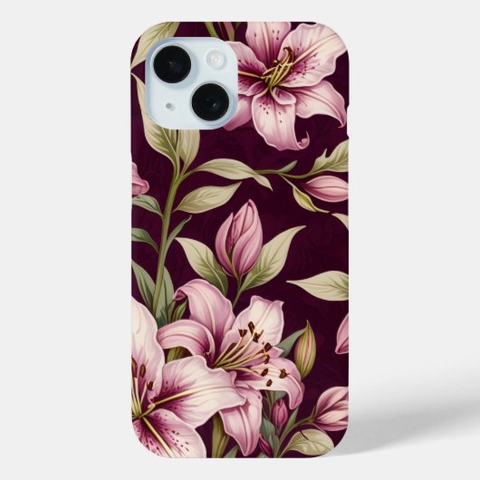 Floral iPhone case Case-Mate iPhoneケース (裏面)