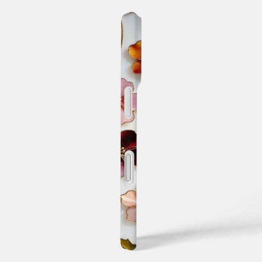 Floral iPhone Case Stained Glass Pastel Flowers Case-Mate iPhoneケース (裏面 / 右)