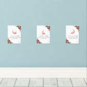Floral Islamic Wall Art Set  (ウッドフロア)