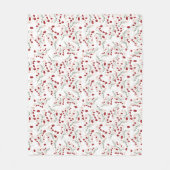 Floral Italian elegance in red wildflowers フリースブランケット (正面)