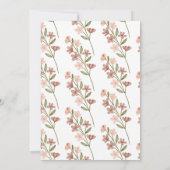 Floral Italy Tiles Bridal Shower Brunch 招待状 (裏面)