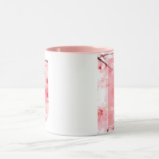 Floral J Initial Mug | Personalized Name & Traits マグカップ (中央)