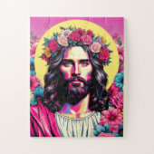 Floral Jesus Puzzle. ジグソーパズル (縦)